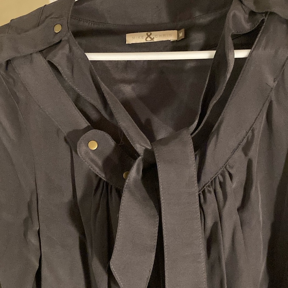 Mike & Chris dress or shirt or tunic metal gray M